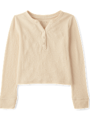 Haut Henley thermique pour fille