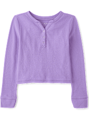 Haut Henley thermique pour fille