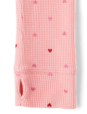 Girls Print Thermal Henley Top