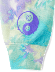 Girls Tie Dye Fleece Zip Up Hoodie