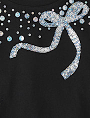 Girls Sequin Bar Back Graphic Top