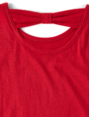 Girls Graphic Bow Back Top