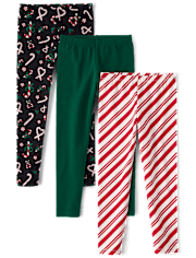 Lot de 3 Leggings Fille Imprimé