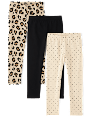 Girls Print Leggings 3-Pack