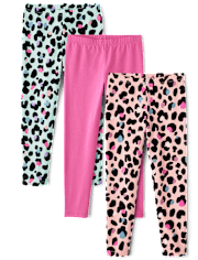 Lot de 3 leggings imprimés pour filles
