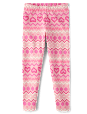 Girls Heart Fairisle Leggings