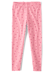 Girls Glitter Heart Leggings