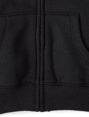 Girls Graphic Fleece Zip Up Hoodie