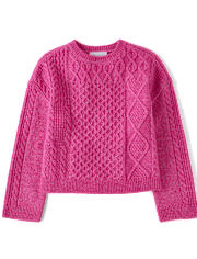 Girls Cable Knit Sweater