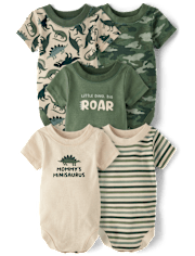 Baby Boys Dino Bodysuit 5-Pack