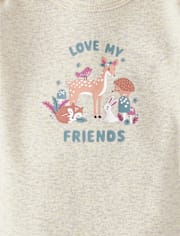 Baby Girls Animal Bodysuit 4-Pack