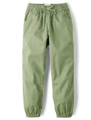 Girls Twill Jogger Pants