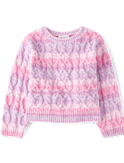 Girls Ombre Chenille Sweater