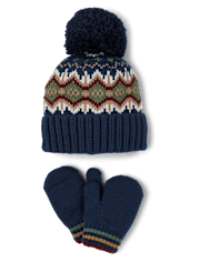 Toddler Boys Fairisle 2-Piece Cold Weather Set