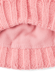 Girls Cable Knit 2-Piece Cold Weather Set