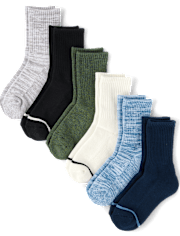 Boys Cushioned Crew Socks 6-Pack