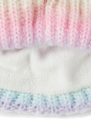 Toddler Girls Rainbow Ombre Cat 2-Piece Cold Weather Set