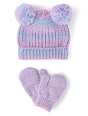 Toddler Girls Space Dye 2-Piece Cold Weather Set