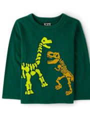 Baby And Toddler Boys Dino Skeletons Graphic Tee