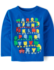 Baby And Toddler Boys Alphabet Train Graphic Tee