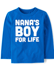 Baby And Toddler Boys Long Sleeve Nana's Boy Graphic Tee