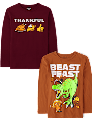 Boys Thanksgiving Graphic Tee 2-Pack