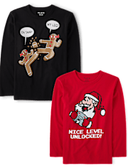 Boys Christmas Graphic Tee 2-Pack