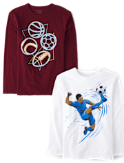 Boys Sports Graphic Tee 2-Pack