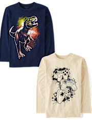Boys Gamer Dino Graphic Tee 2-Pack