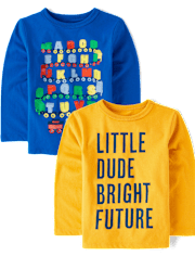 Baby And Toddler Boys Bright Future Graphic Tee 2-Pack