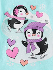 Bébé Et tout-petit, fille Winter Penguins T-shirt imprimé