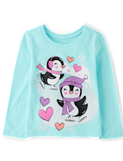 Bébé Et tout-petit, fille Winter Penguins T-shirt imprimé