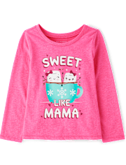 Baby And Toddler Girls Sweet Like Mama Graphic Tee