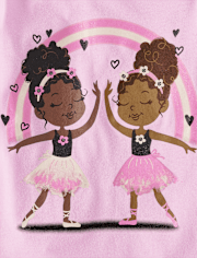 Baby And Toddler Girls Ballet Friends Graphic Tee