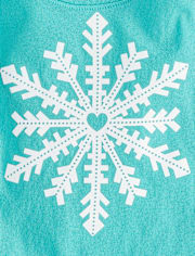 Baby And Toddler Girls Winter Snowflake Graphic Tee