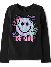 Girls Be Kind Smile Graphic Tee