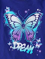 Girls Dream Butterfly Graphic Tee