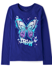 Girls Dream Butterfly Graphic Tee
