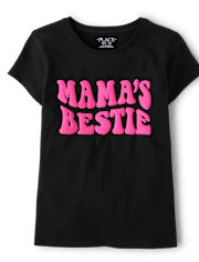 Girls Mama's Bestie Graphic Tee