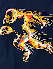 Boys Football Player Graphic Tee