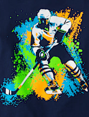 Boys Hockey Player Graphic Tee