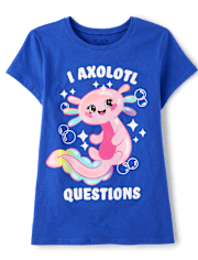 Girls Axolotl Graphic Tee