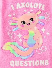 Baby And Toddler Girls Axolotl Graphic Tee