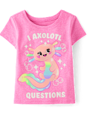 Baby And Toddler Girls Axolotl Graphic Tee