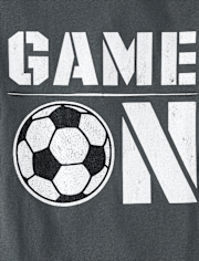 Boys Game On Soccer Graphic Tee