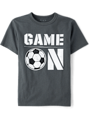 Boys Game On Soccer Graphic Tee