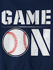 Boys Game On Baseball Graphic Tee