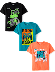 Lot de 3 t-shirts graphiques pour garçons