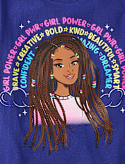 Girls Girl Positive Words Graphic Tee