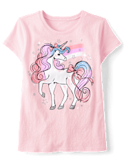 Girls Unicorn Graphic Tee